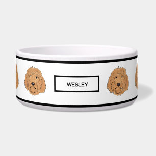Golden Doodle Individuelle Name Bowl für Hunde Napf