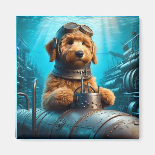 Golden Doodle Ocean Explorer Magnet (Vorne)