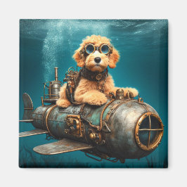 Golden Doodle Puppy Magnet