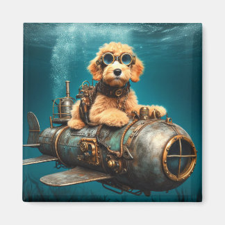 Golden Doodle Puppy Magnet