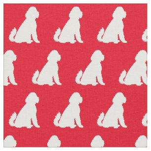 Golden Doodle Silhouette Pet Aussie Red Stoff