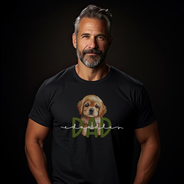 Golden Doodle Vater Grün und Weiße Hunde Niedlich T-Shirt (Von Creator hochgeladen)