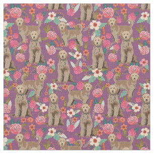 Golden Doodle Vintage Blumen lila Stoff
