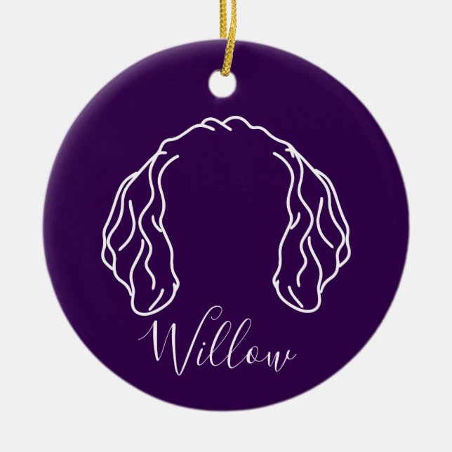 Golden Doodle Weihnachtsschmuck (Pfotenabdrücke) (Vorne)