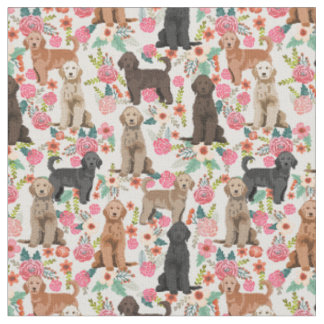 Golden Doodles Vintage Blumencreme Stoff