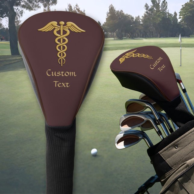 Golden Double Snake Caduceus Golf Headcover (Von Creator hochgeladen)