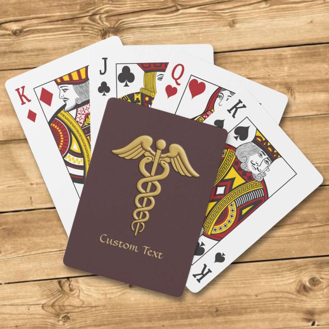 Golden Double Snake Caduceus Spielkarten (Von Creator hochgeladen)