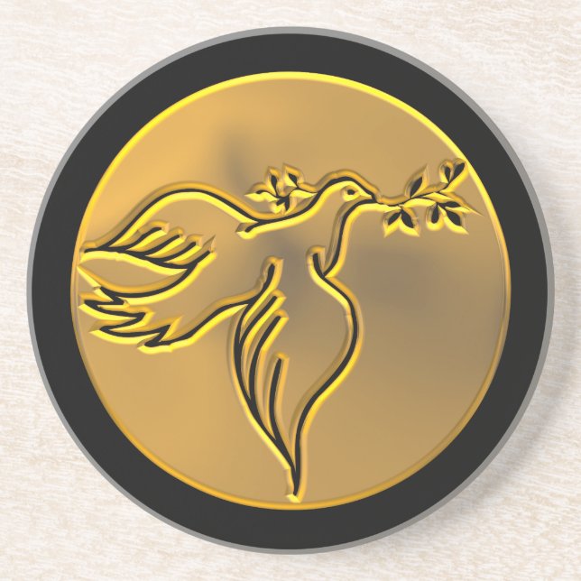 Golden Dove of Peace - Heiliger Geist Untersetzer (Vorne)