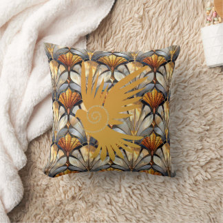 Golden Dove Throw Pillow Kissen