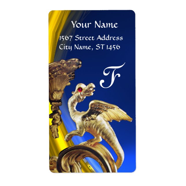 GOLDEN DRAGON BLUE SAPPHIRE AMETHYST Monogram (Vorne)