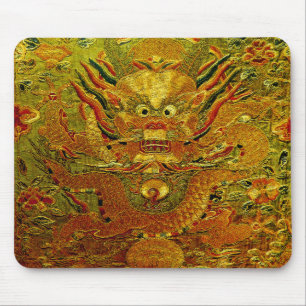 Golden Dragon Chinesische Stickerei Ming Dynastie Mousepad