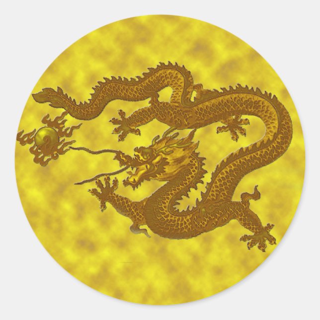Golden Dragon Coin Sticker #2 (Vorderseite)