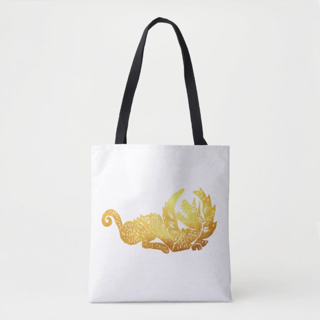 Golden Dragon Custom All-Over-Print Tote Bag (Vorderseite)
