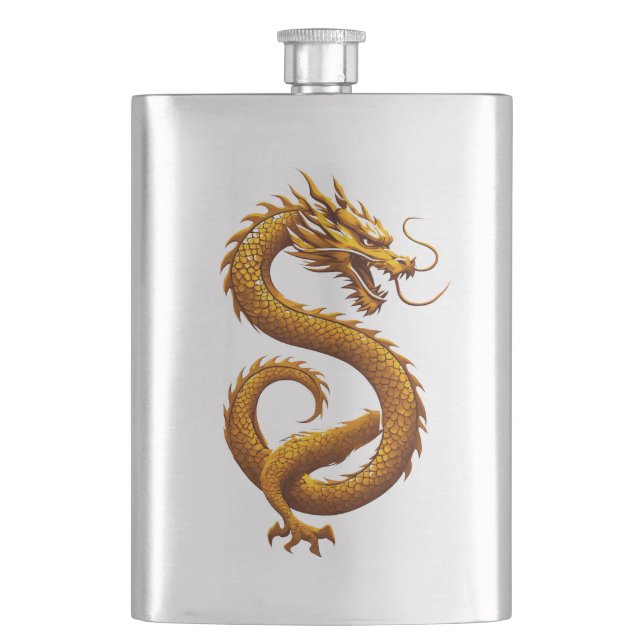 Golden Dragon Flachmann (Vorderseite)