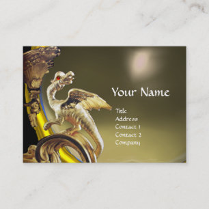 GOLDEN DRAGON GRAD AGATE Monogramm Visitenkarte