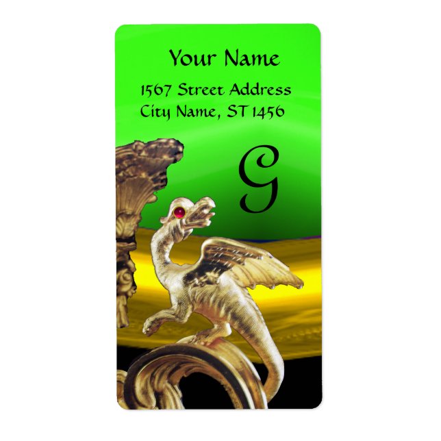 GOLDEN DRAGON GREEN EMERALD Monogram (Vorne)