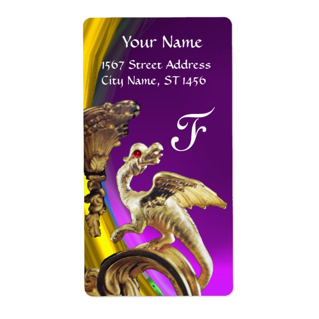 GOLDEN DRAGON LILA AMETHYST Monogram (Vorne)