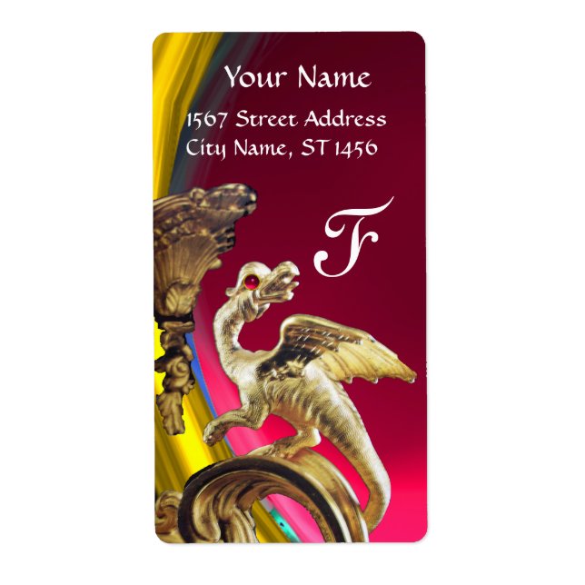GOLDEN DRAGON PINK FUCHSIA RUBY Monogram (Vorne)