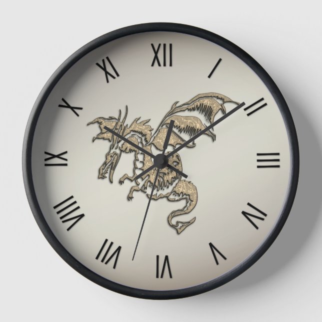 Golden Dragon Roman Numerals Uhr (Vorderseite)