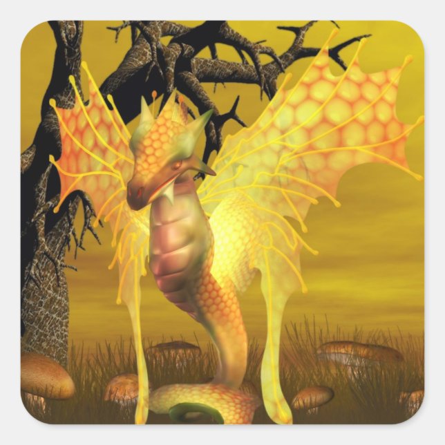 Golden Dragon Stickers (Vorderseite)