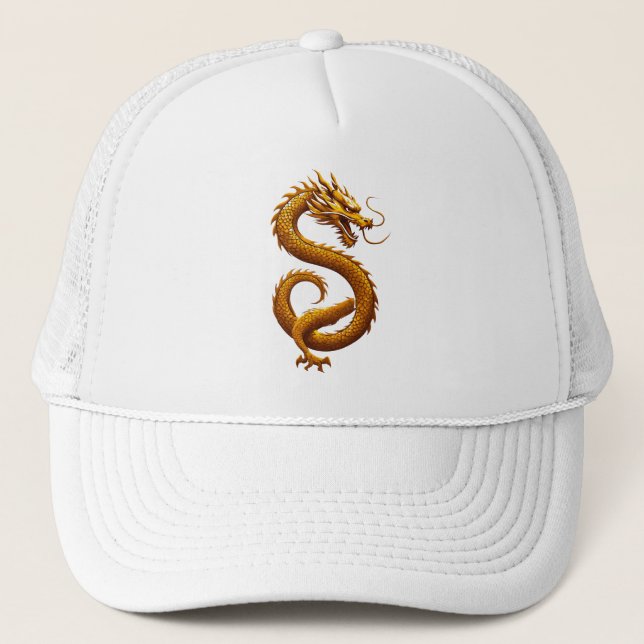 Golden Dragon Truckerkappe (Vorderseite)