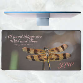Golden Dragonfly All Good Things Wild und kostenlo Schreibtischunterlage