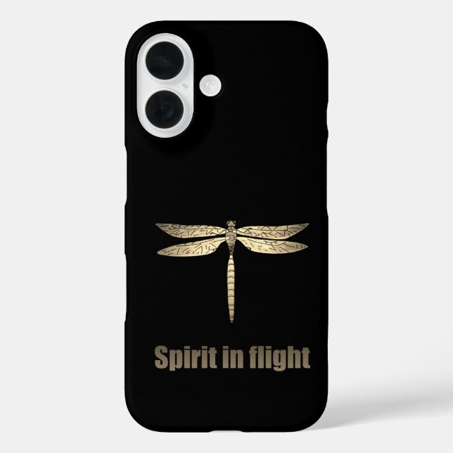 Golden Dragonfly in Flight Illustration Case-Mate iPhone Hülle (Rückseite)