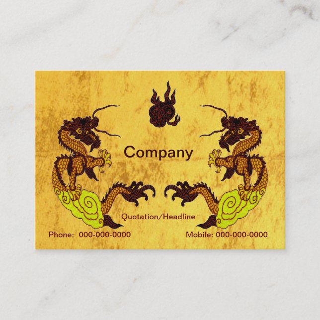 Golden Dragons Business Card Visitenkarte (Vorderseite)