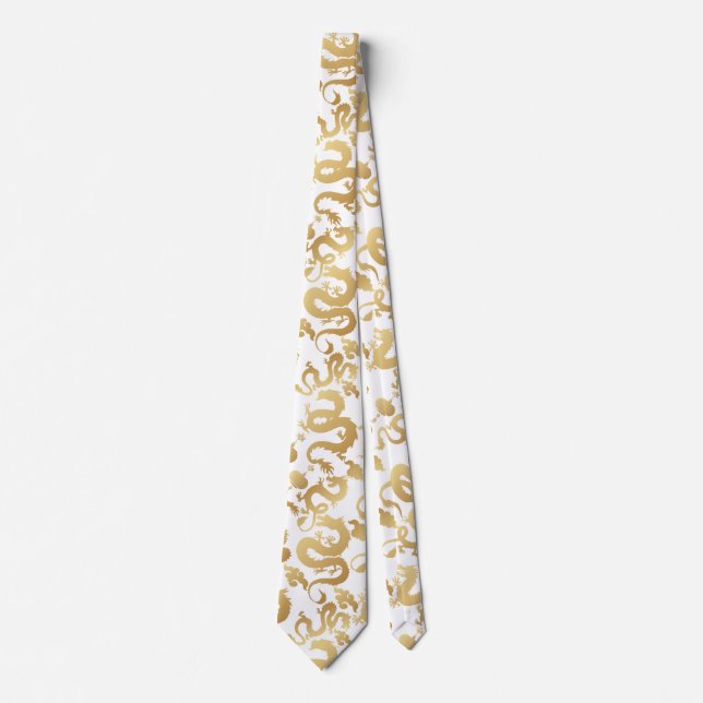 Golden Dragons Pattern No BG Krawatte (Vorderseite)