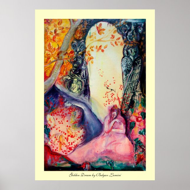 GOLDEN DREAM / Yoga Meditation Zen Garden Poster (Vorne)