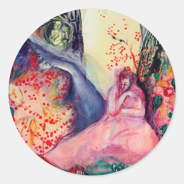 GOLDEN DREAM / Yoga Meditation Zen Garden Runder Aufkleber (Vorderseite)