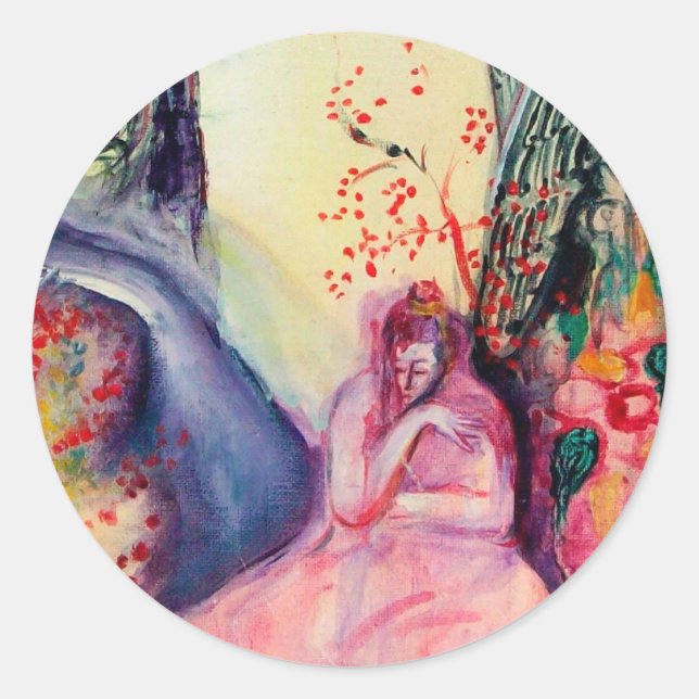 GOLDEN DREAM / Yoga Meditation Zen Garden Runder Aufkleber (Vorderseite)