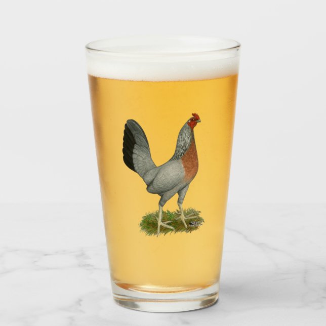 Golden Duckwing Hen Glas (Vorne (Gefüllt))