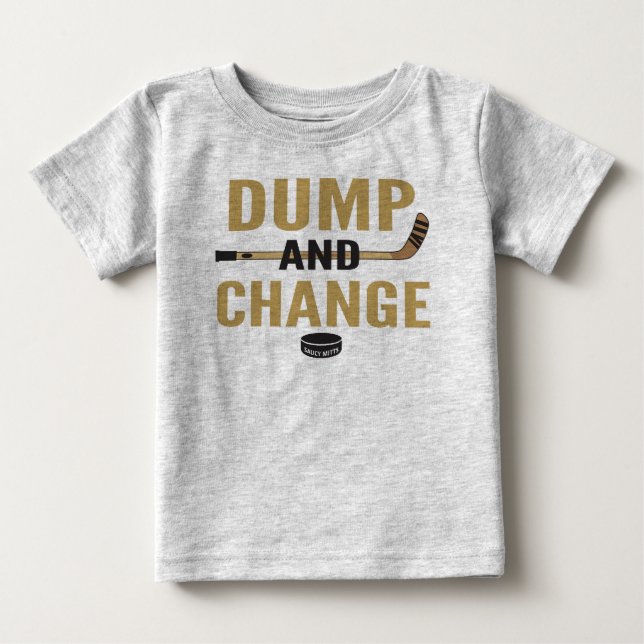Golden Dump and Change Hockey Baby T-shirt (Vorderseite)