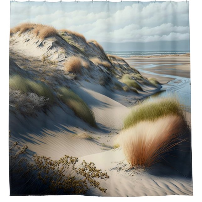 Golden Dunes Duschvorhang (Vorderseite)