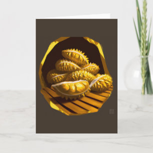 Golden Durian Grußkarte Feiertagskarte
