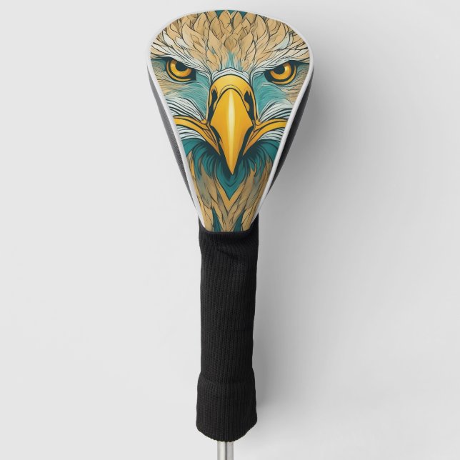 Golden Eagle Artwork Golf Headcover (Vorderseite)