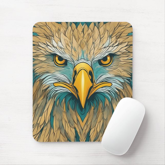 Golden Eagle Artwork Mousepad (Mit Mouse)