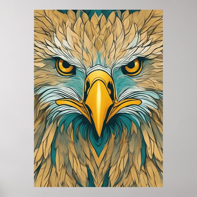 Golden Eagle Artwork Poster (Vorne)