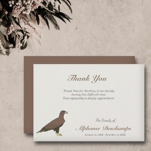 Golden Eagle Beerdigung Danke, Note Card Dankeskarte