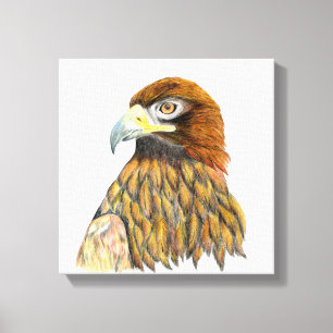 Golden Eagle Bird Wasserfarben Malerei Leinwanddruck