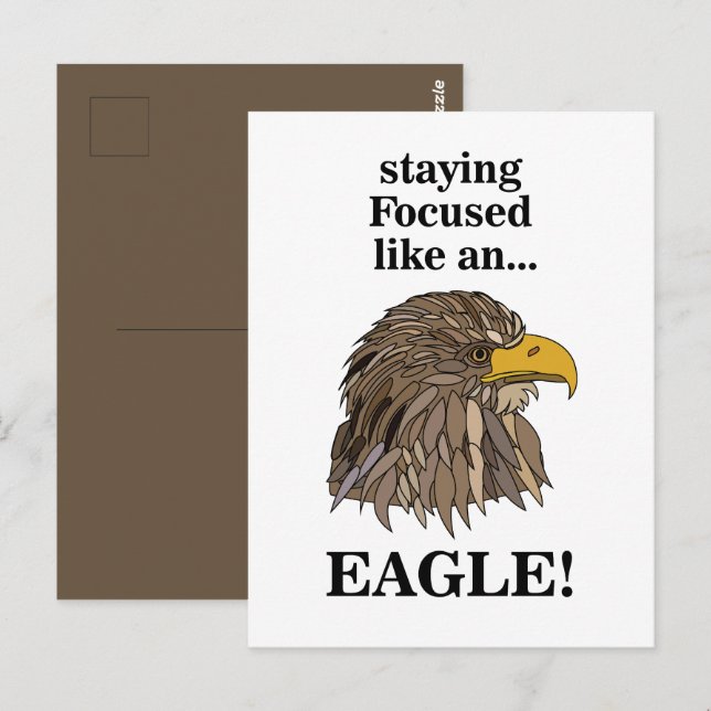 Golden Eagle Head Postkarte (Vorne/Hinten)