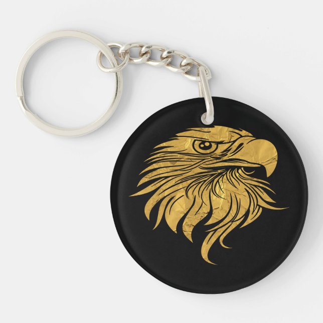 Golden Eagle Head Schlüsselanhänger (Vorderseite)