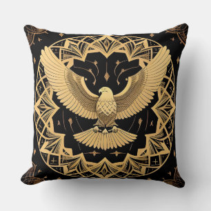 🦅 Golden Eagle Kunstgeschenk für Designliebhaber Kissen