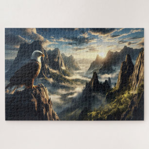Golden Eagle Lookout, realistisch, felsige Spitze Puzzle