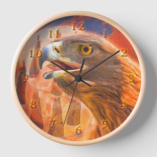 GOLDEN EAGLE ruft alle Kachina-Uhr auf Uhr (Vorderseite)