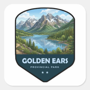 Golden Ears Provincial Park Schild Quadratischer Aufkleber