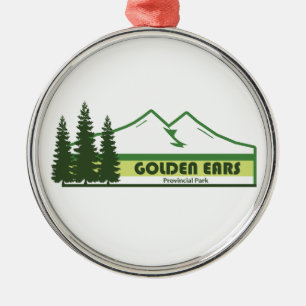 Golden Ears Provincialpark Grüne Streifen Ornament Aus Metall