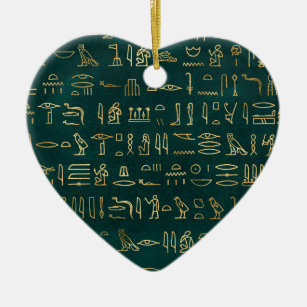 Golden Egypten Hieroglyphs Typografie Ägypten Keramik Ornament