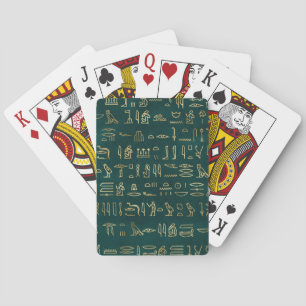 Golden Egypten Hieroglyphs Typografie Ägypten Spielkarten